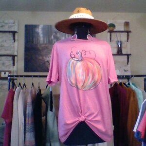 Neon Swirl Pumpkin Tee XL